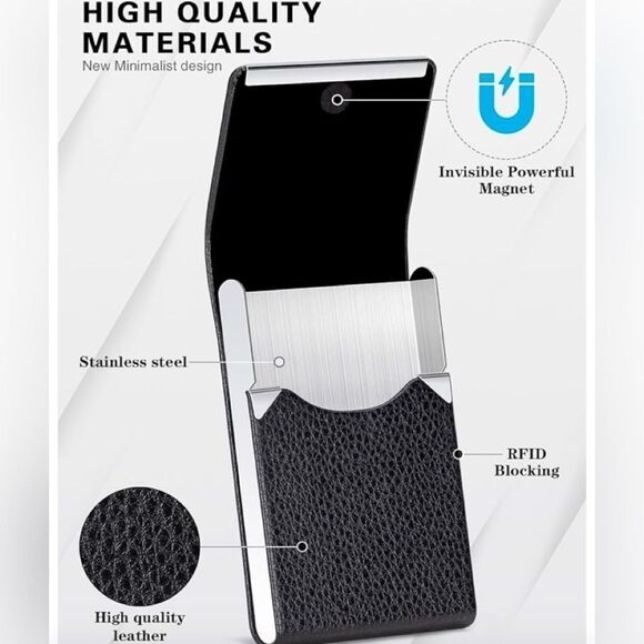 Bundle of TWO Brown Business Card Holders. Great for gifts. Ship same day! - Picture 4 of 8